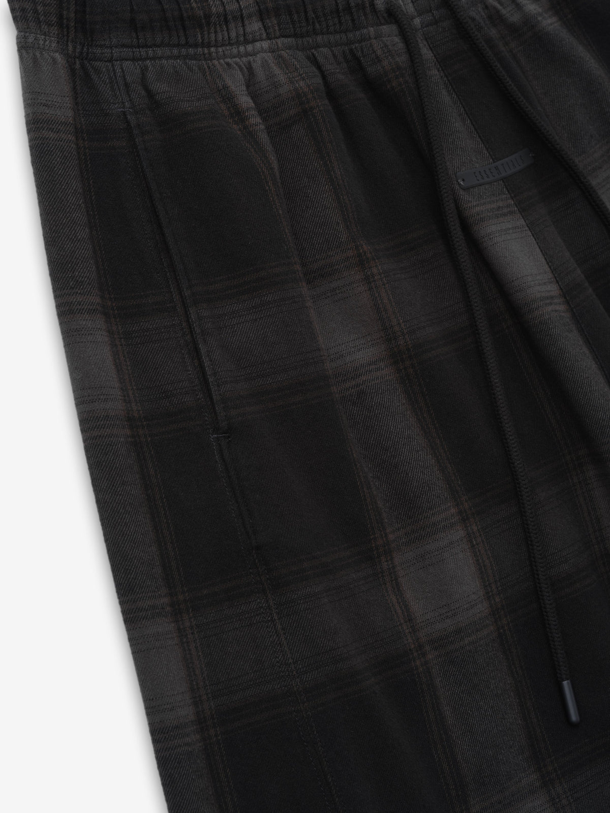 Fear of God Essentials Articulated Lounge Pant Overdyed Vintage Black Plaid