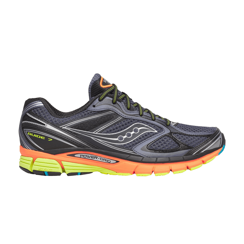 Saucony ProGrid Guide 7 Grey Orange Lime