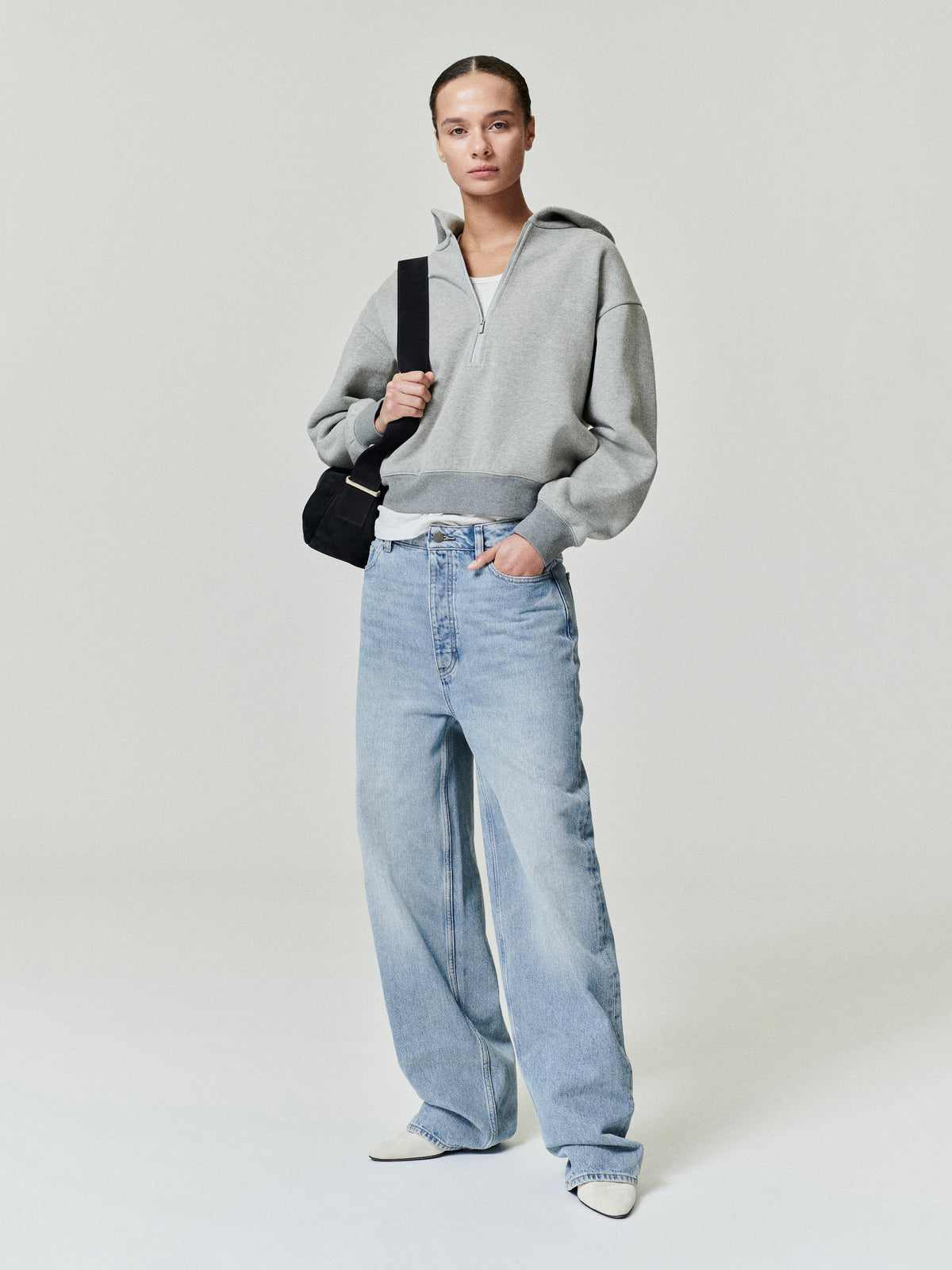 Fear of God Essentials Women's Denim Straight Leg Jeans Classic Blue