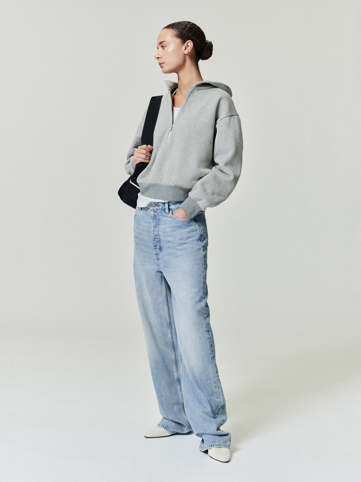 Fear of God Essentials Women's Denim Straight Leg Jeans Classic Blue