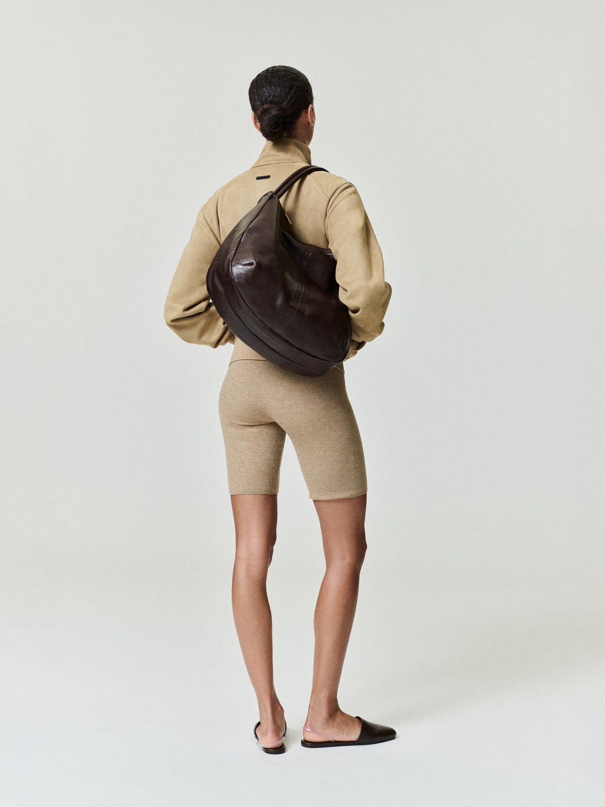 Fear of God Essentials Women's Rib Knit Bike Short Dune