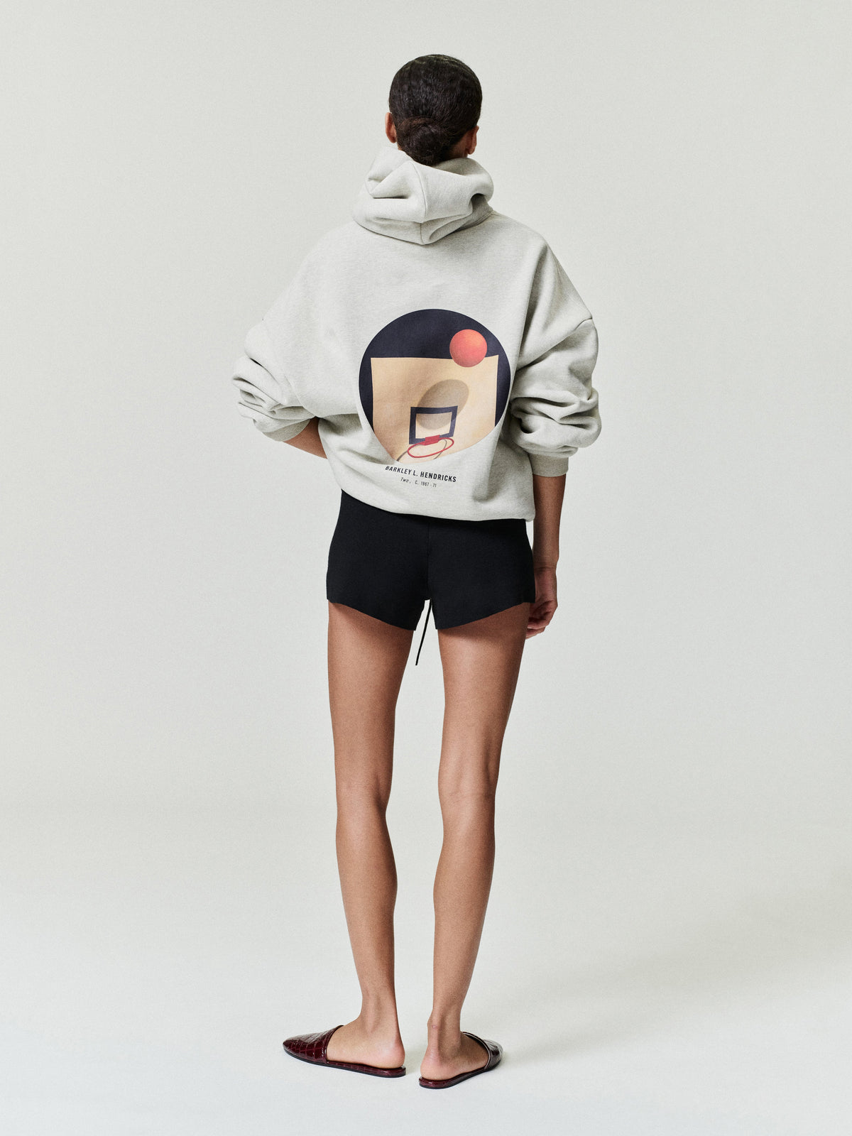Fear of God Essentials NBA X Barkley Hendricks 90s Hoodie Heather Stone W/ Heather Rib - Im Your Wardrobe