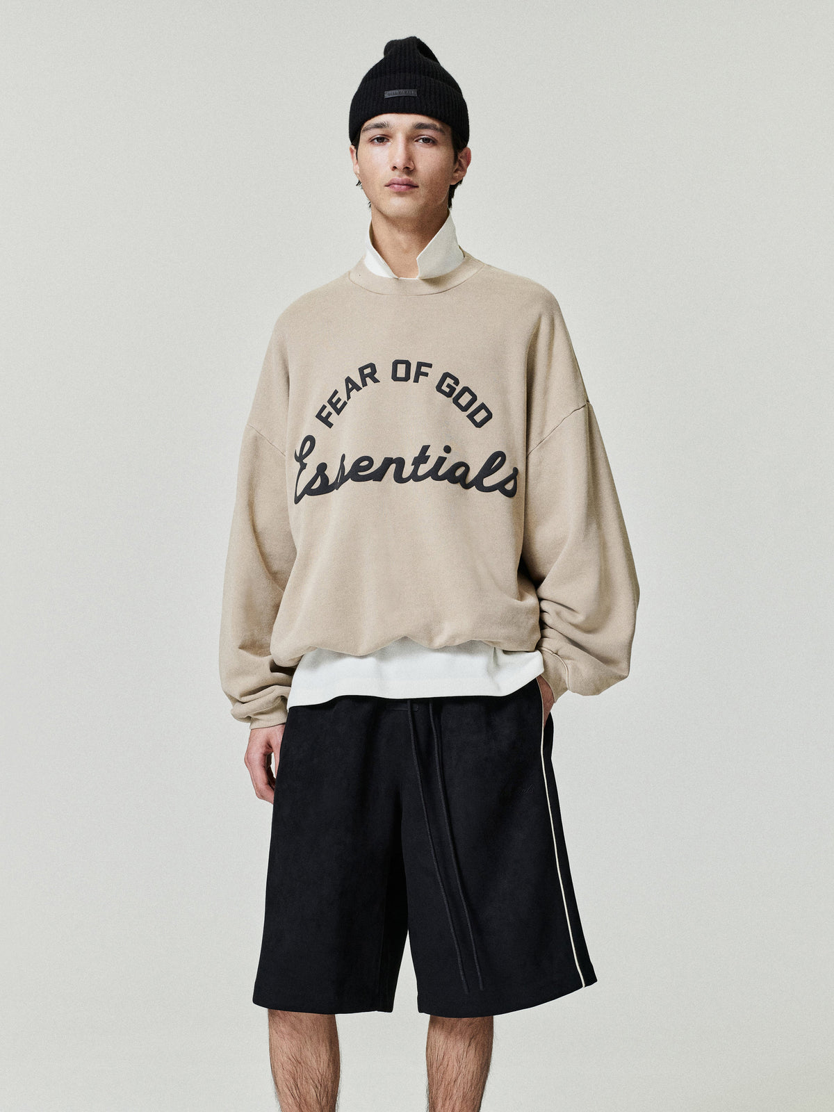 Fear of God Essentials Training 90s Crewneck Sweatshirt Faded Dune - Im Your Wardrobe