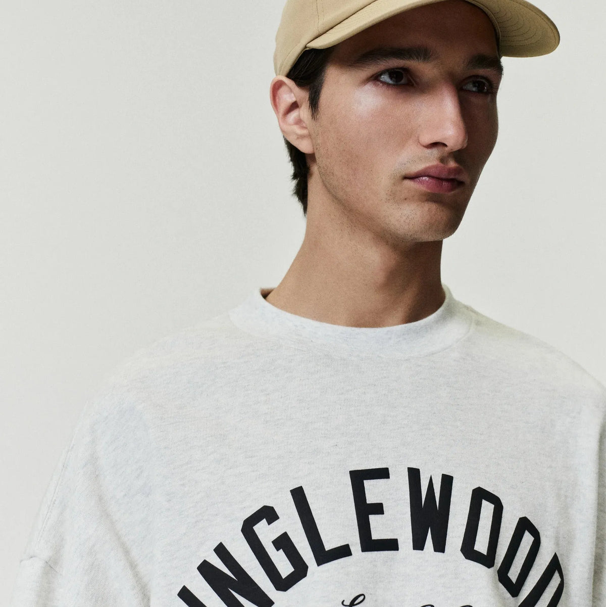 Fear Of God Essentials Inglewood X All Star Weekend '26 90s Tee Oatmeal Heather