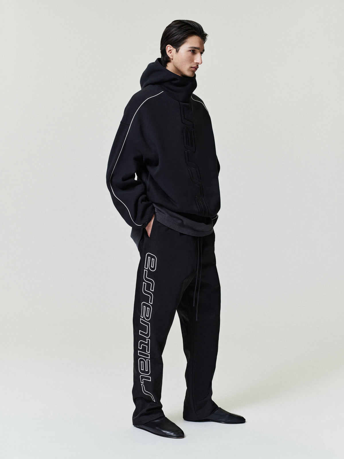 Fear of God Essentials Active Trace Modern Fleece Hoodie Vintage Black - Im Your Wardrobe