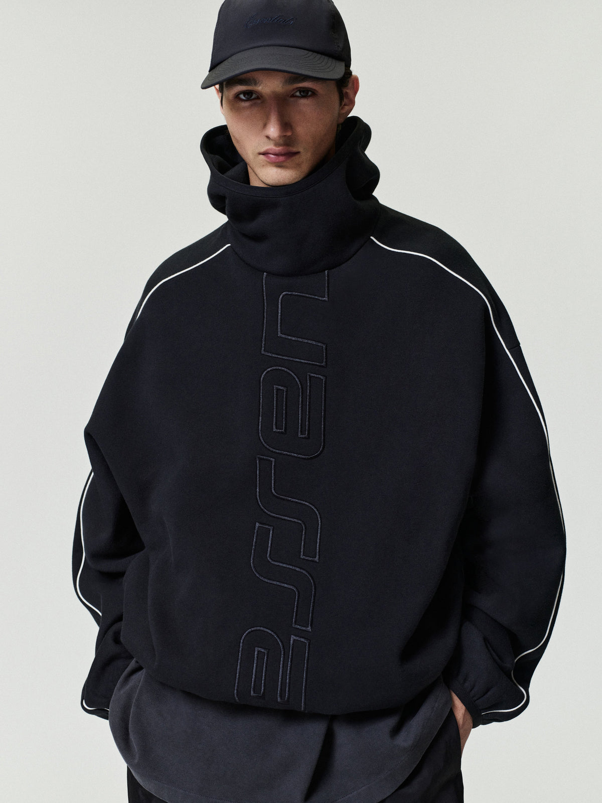 Fear of God Essentials Active Trace Modern Fleece Hoodie Vintage Black - Im Your Wardrobe