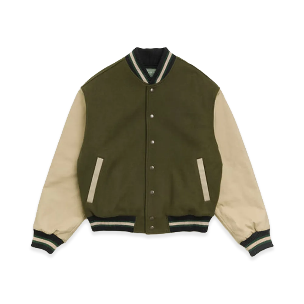 Stussy x Denim Tears Varsity Jacket Green
