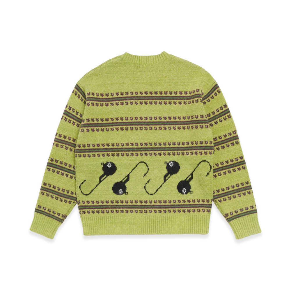 Stussy x Denim Tears Knit Sweater Green back
