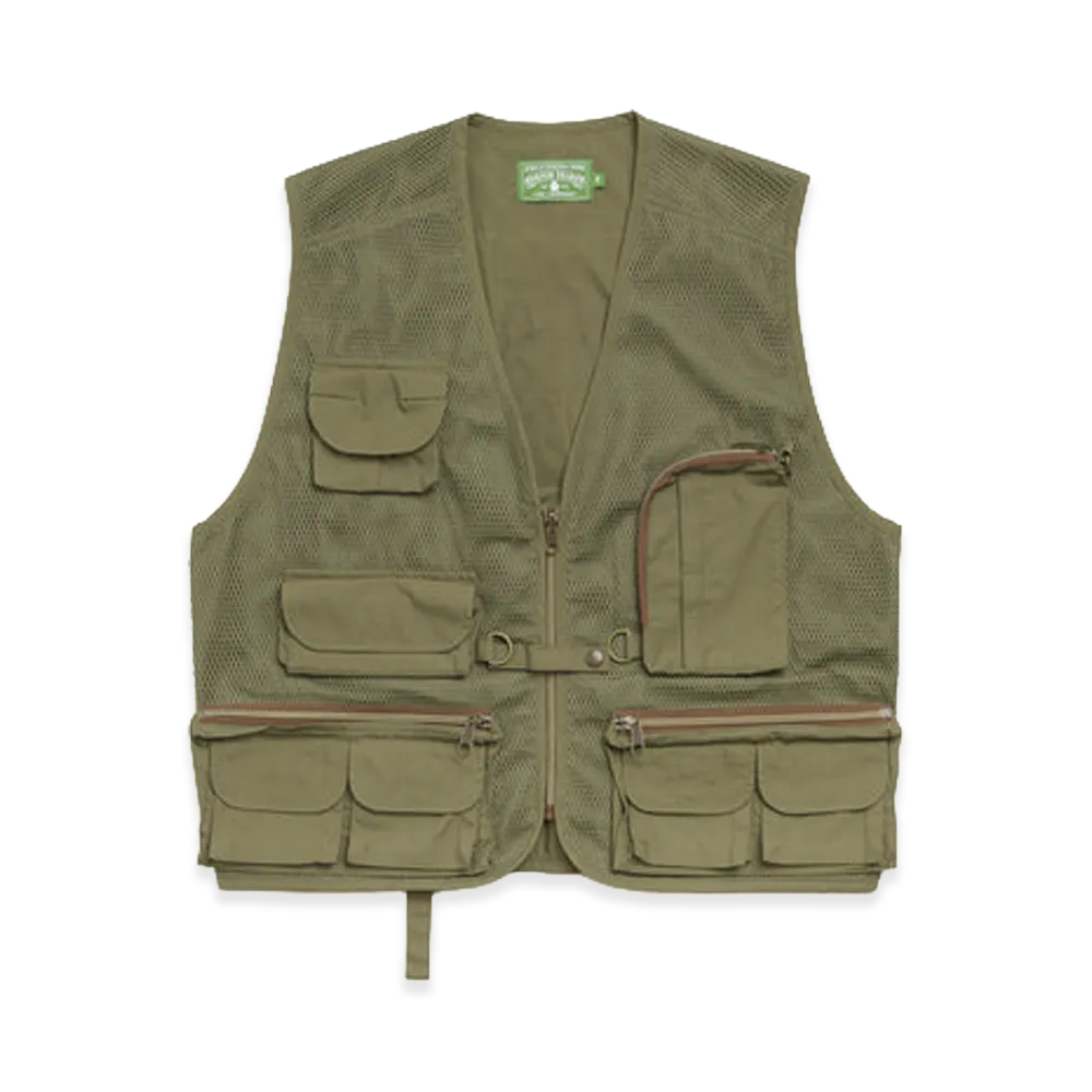 Stussy x Denim Tears Fishing Vest Green