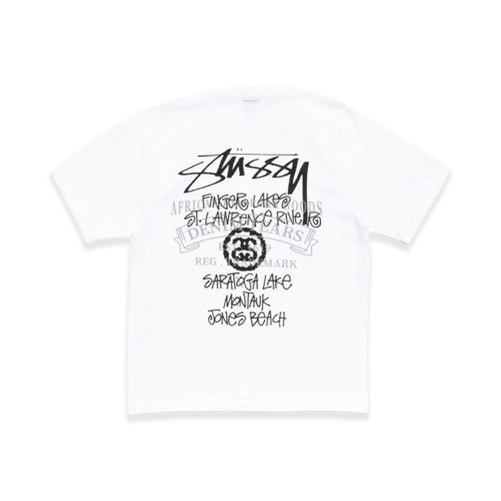 Stussy x Denim Tears Beach Tour Tee White