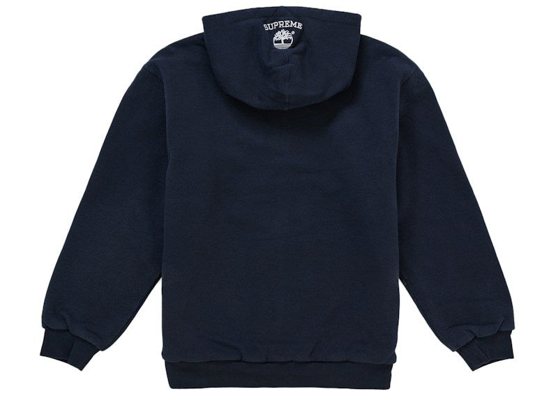 Supreme x Timberland Thermal Lined Zip Up Hooded Sweatshirt Navy