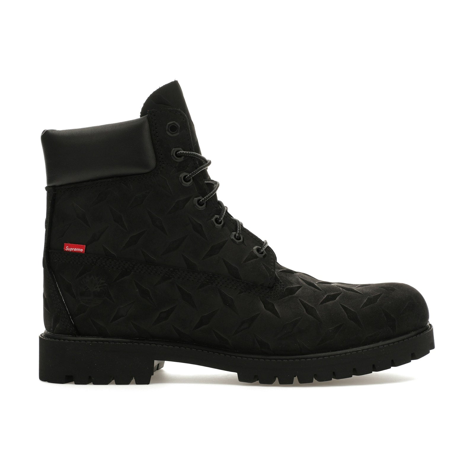 Supreme x Timberland Diamond Plate 6 Inch Boot Black front