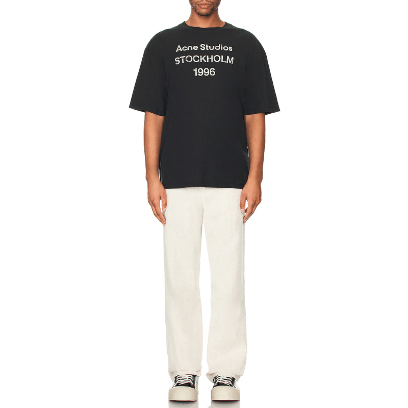 Acne Studios STOCKHOLM 1966 Logo T-Shirt Black - Im Your Wardrobe