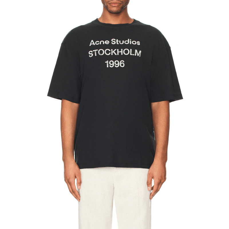Acne Studios STOCKHOLM 1966 Logo T-Shirt Black - Im Your Wardrobe
