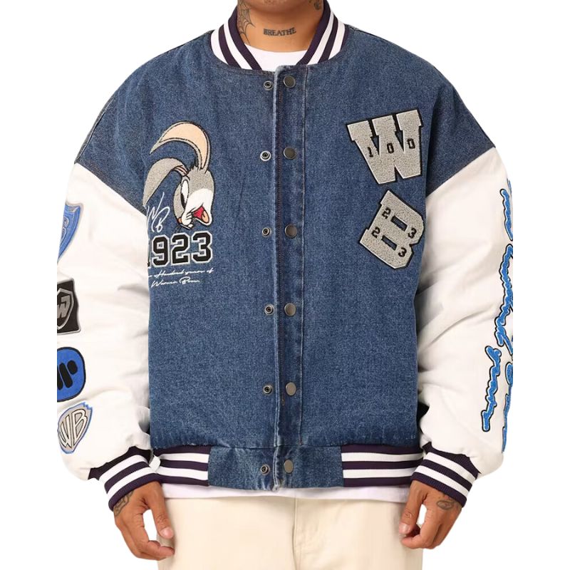 American Thrift X Warner Bros. 100 Years Varsity Jacket - Im Your Wardrobe