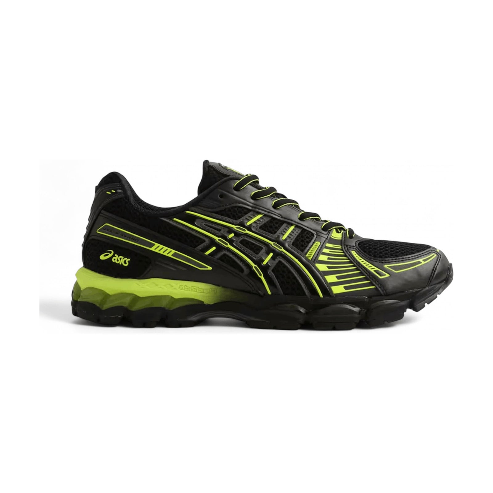 atmos x Albino & Preto x ASICS Gel-Kayano 12.1 Black Safety Yellow front