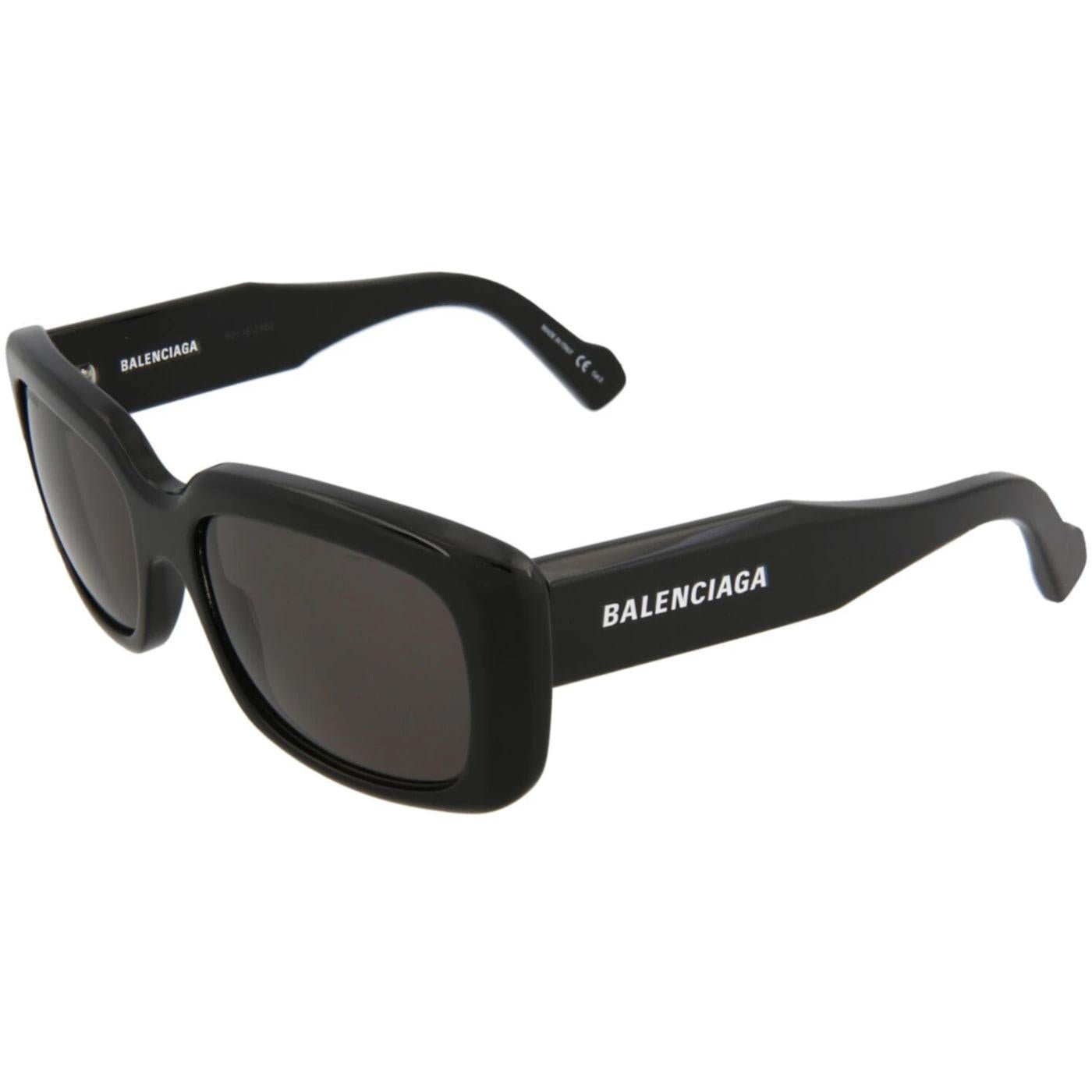 Balenciaga Square Rectangle Sunglasses Black/Black/Grey - Im Your Wardrobe