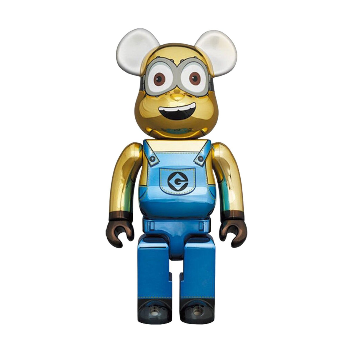BE@RBRICK Minions Dave Gold Chrome 1000% front