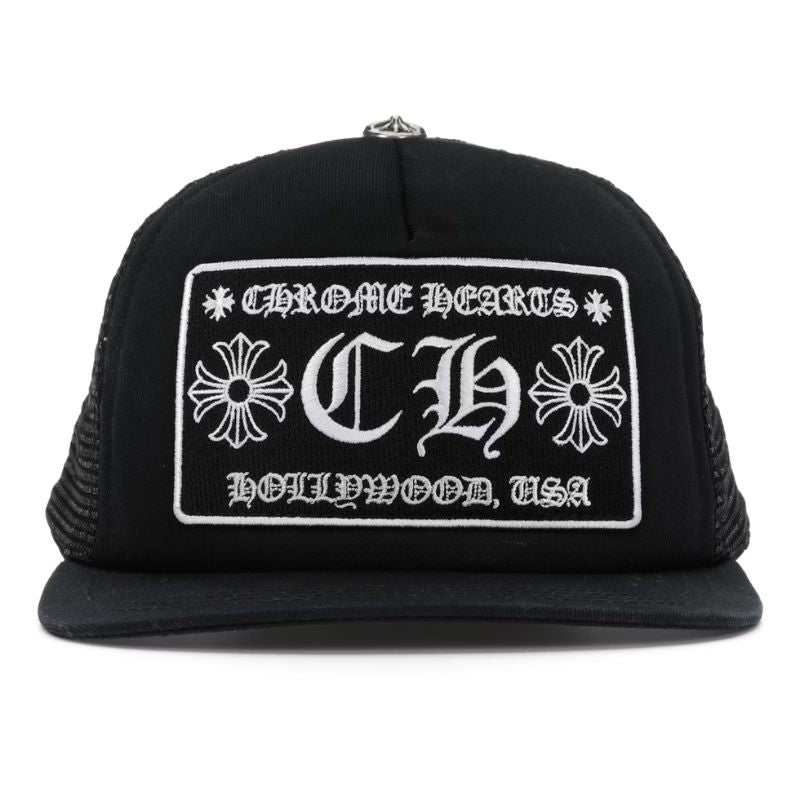 Chrome Hearts CH Hollywood Trucker Hat (Black/Black) - Im Your Wardrobe