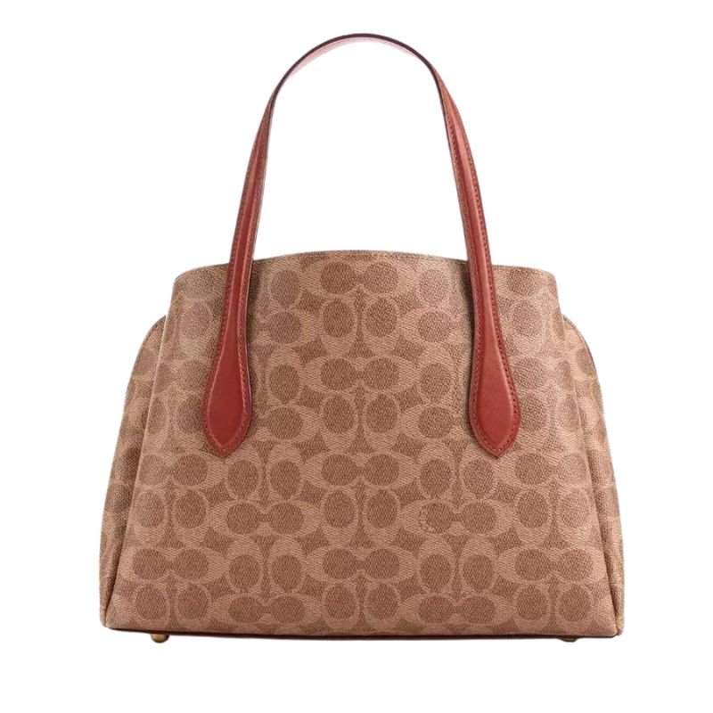 Coach Lora Carryall 30 In Signature Canvas Tan Rust - Im Your Wardrobe