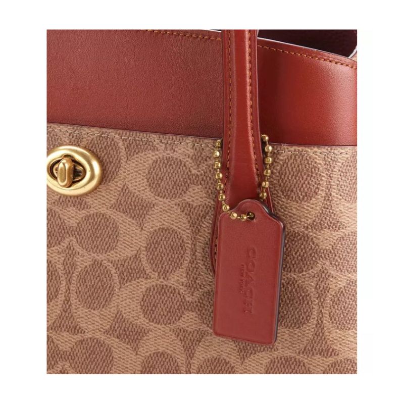 Coach Lora Carryall 30 In Signature Canvas Tan Rust - Im Your Wardrobe