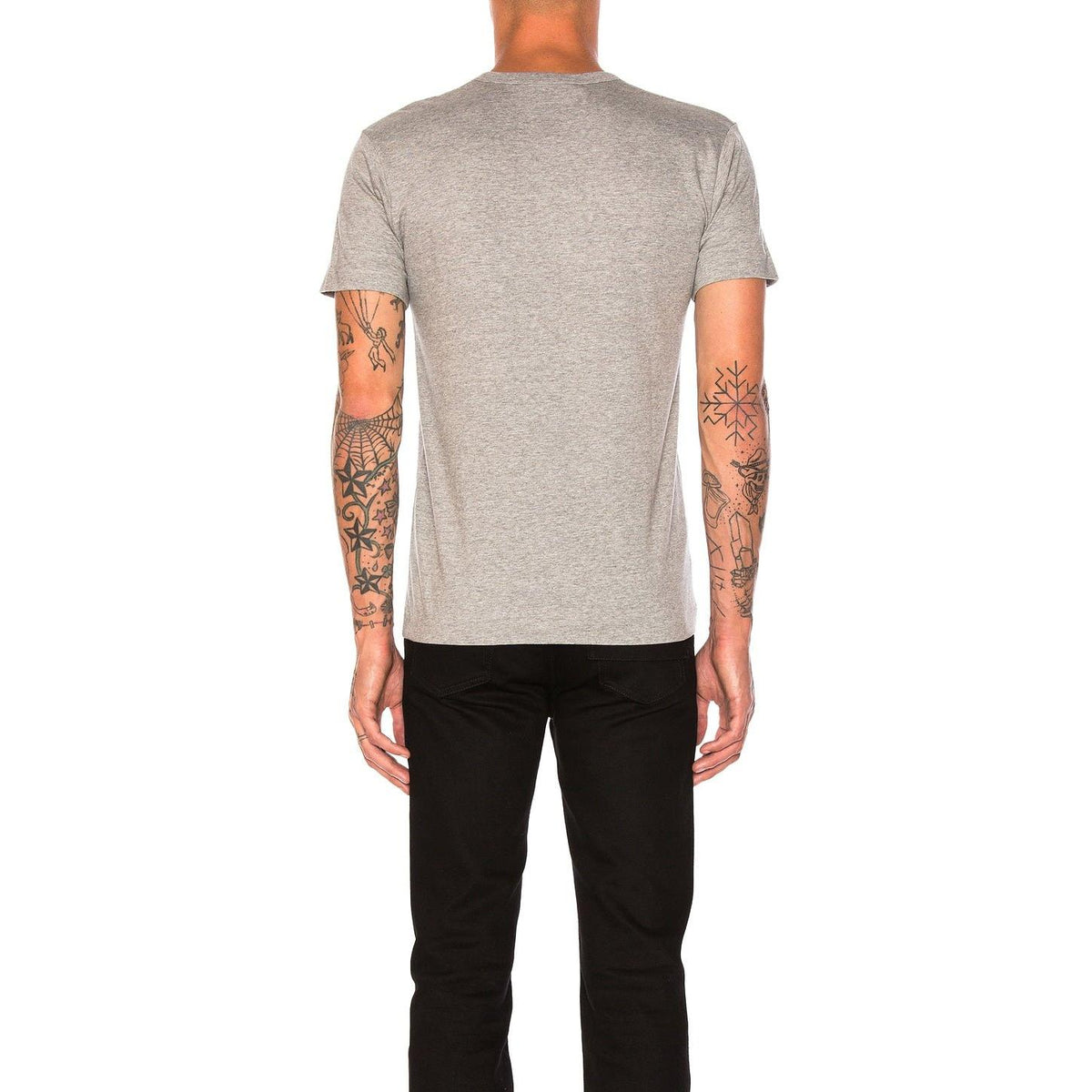 Comme des Garcons PLAY Black Emblem Cotton Tee Grey - Im Your Wardrobe