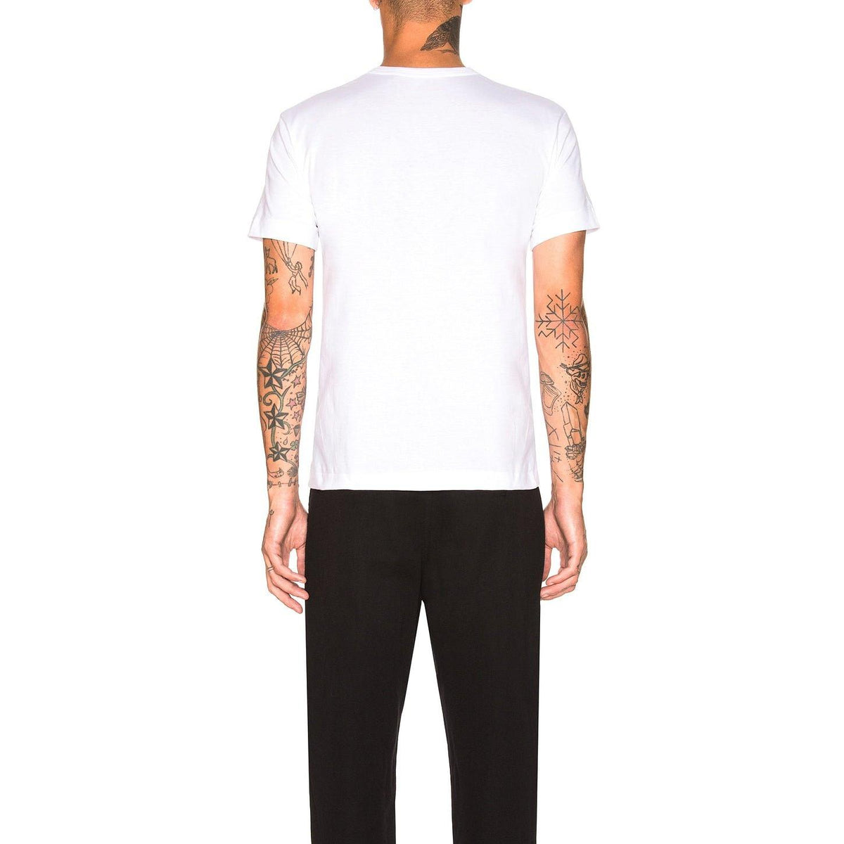 Comme des Garcons PLAY Camouflage Double Emblem Tee White - Im Your Wardrobe