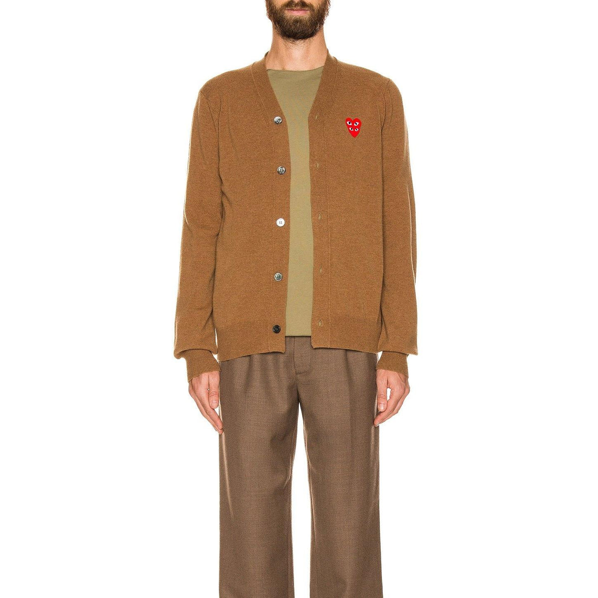 Comme des Garcons PLAY Cardigan Brown - Im Your Wardrobe