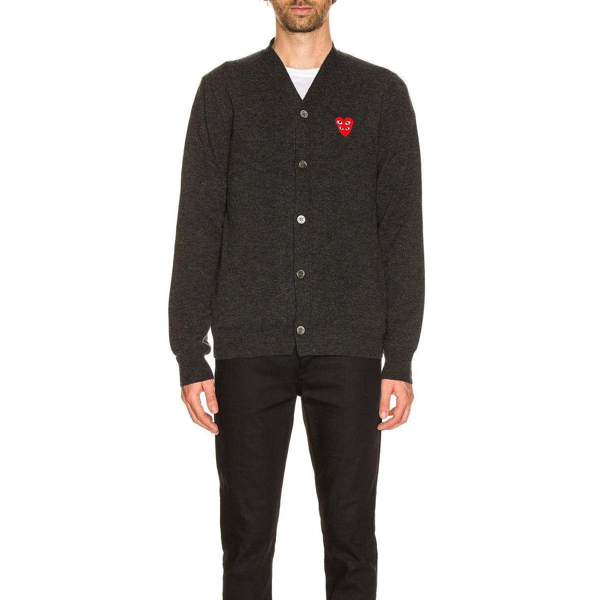 Comme des Garcons PLAY Cardigan Grey - Im Your Wardrobe