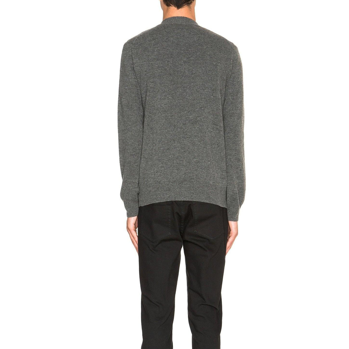 Comme des Garcons PLAY Cardigan With Gold Emblem Grey - Im Your Wardrobe