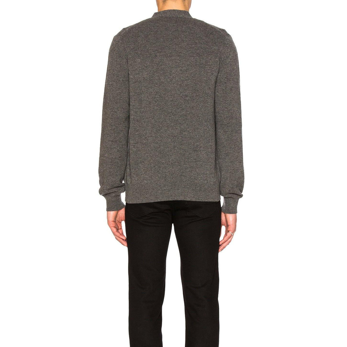 Comme des Garcons PLAY Double Emblem Cardigan Med Grey - Im Your Wardrobe
