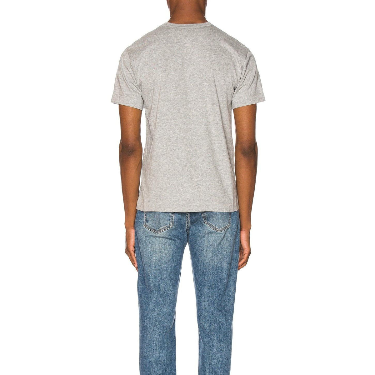 Comme des Garcons PLAY Double Heart Tee Grey - Im Your Wardrobe
