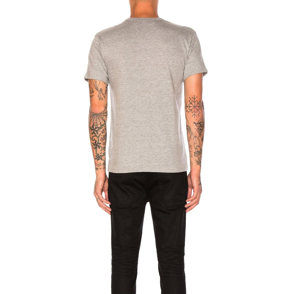 Comme des Garcons PLAY Emblem Cotton Tee Grey Black - Im Your Wardrobe