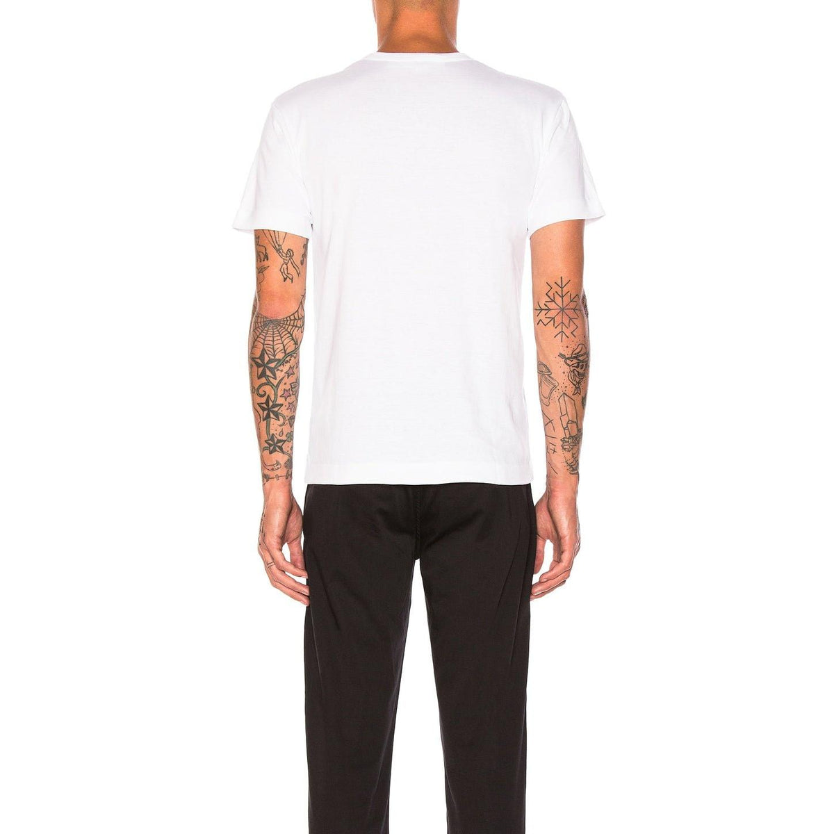 Comme des Garcons PLAY Emblem Cotton Tee White Black - Im Your Wardrobe