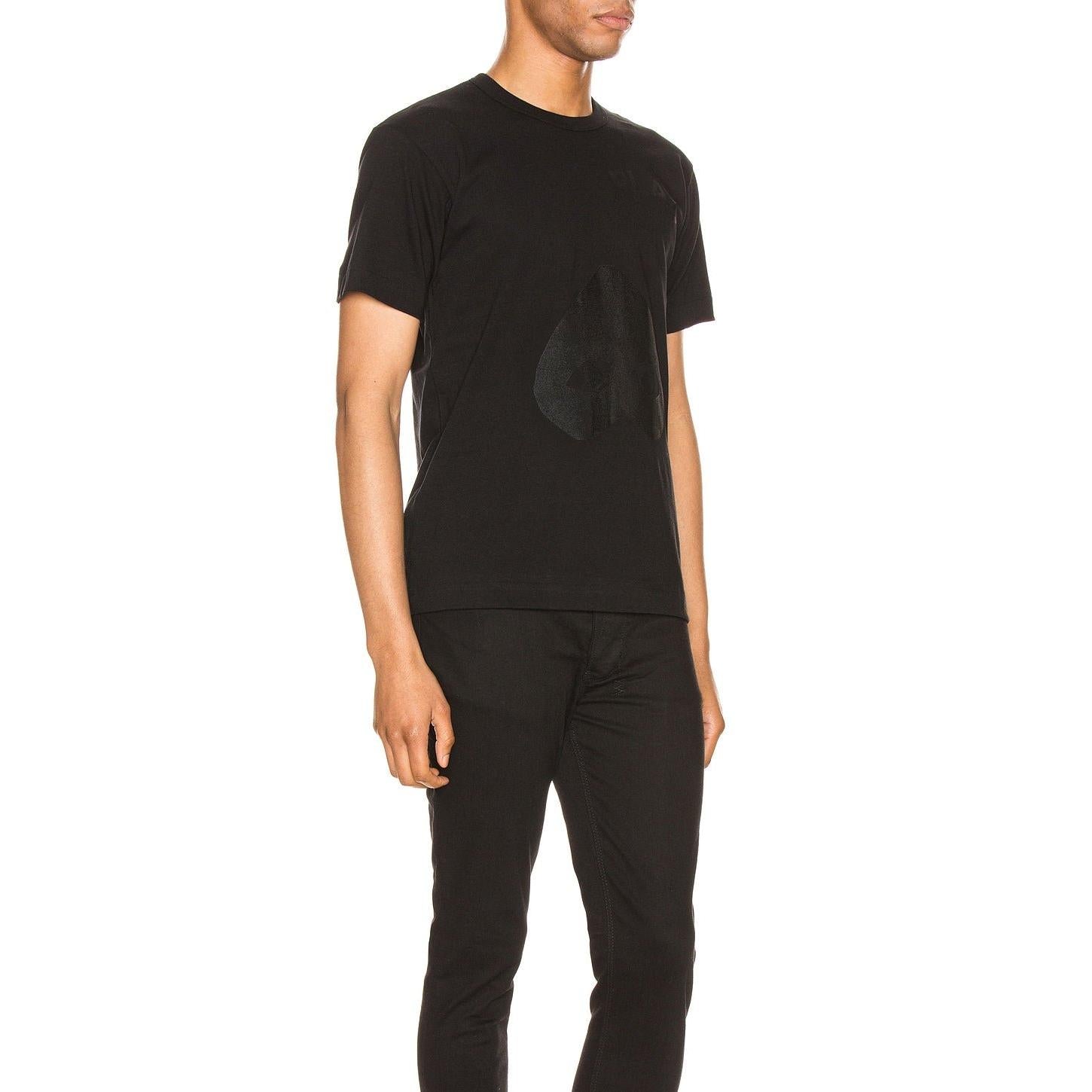 Comme des Garcons PLAY Flipped Heart Cotton Tee Black - Im Your Wardrobe
