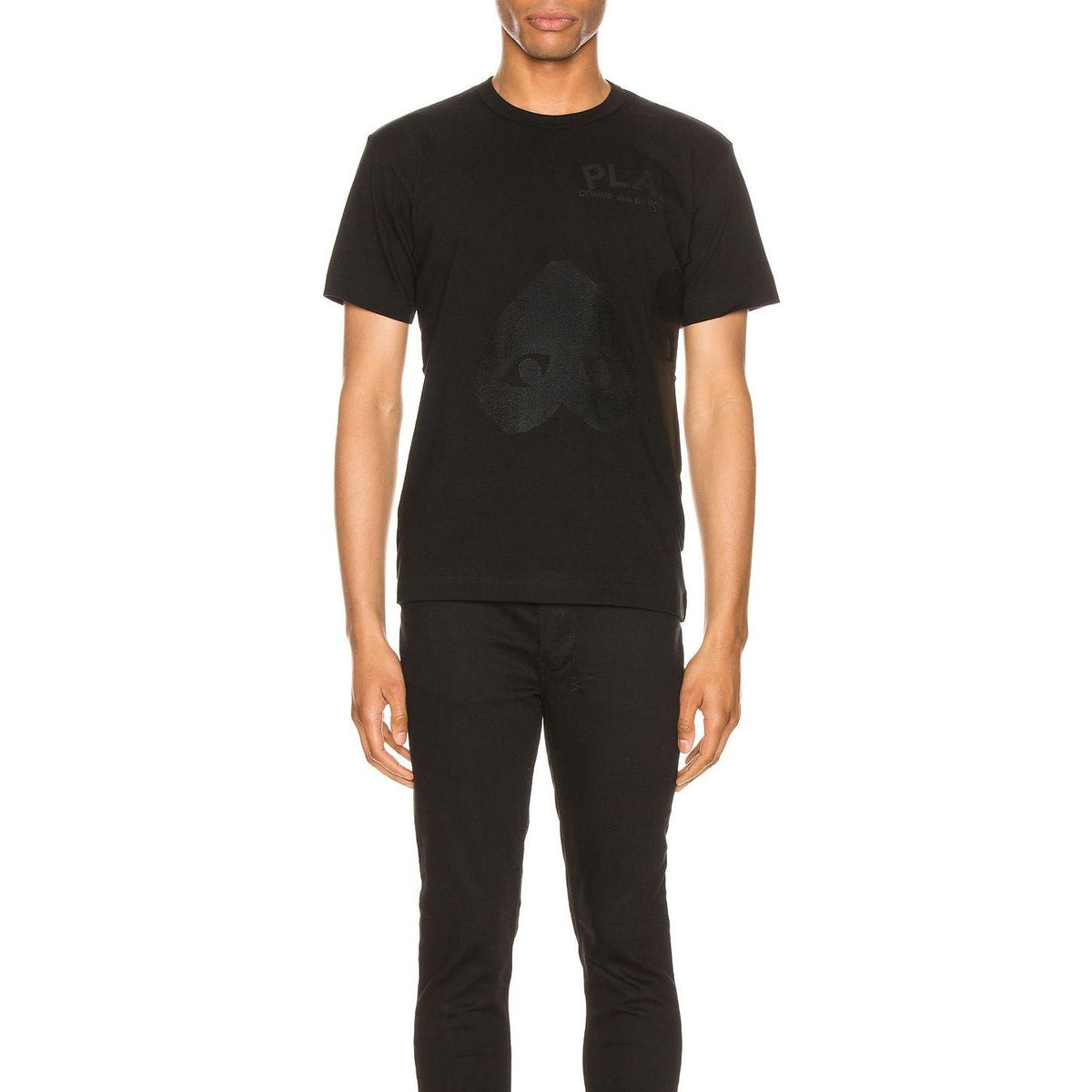 Comme des Garcons PLAY Flipped Heart Cotton Tee Black - Im Your Wardrobe