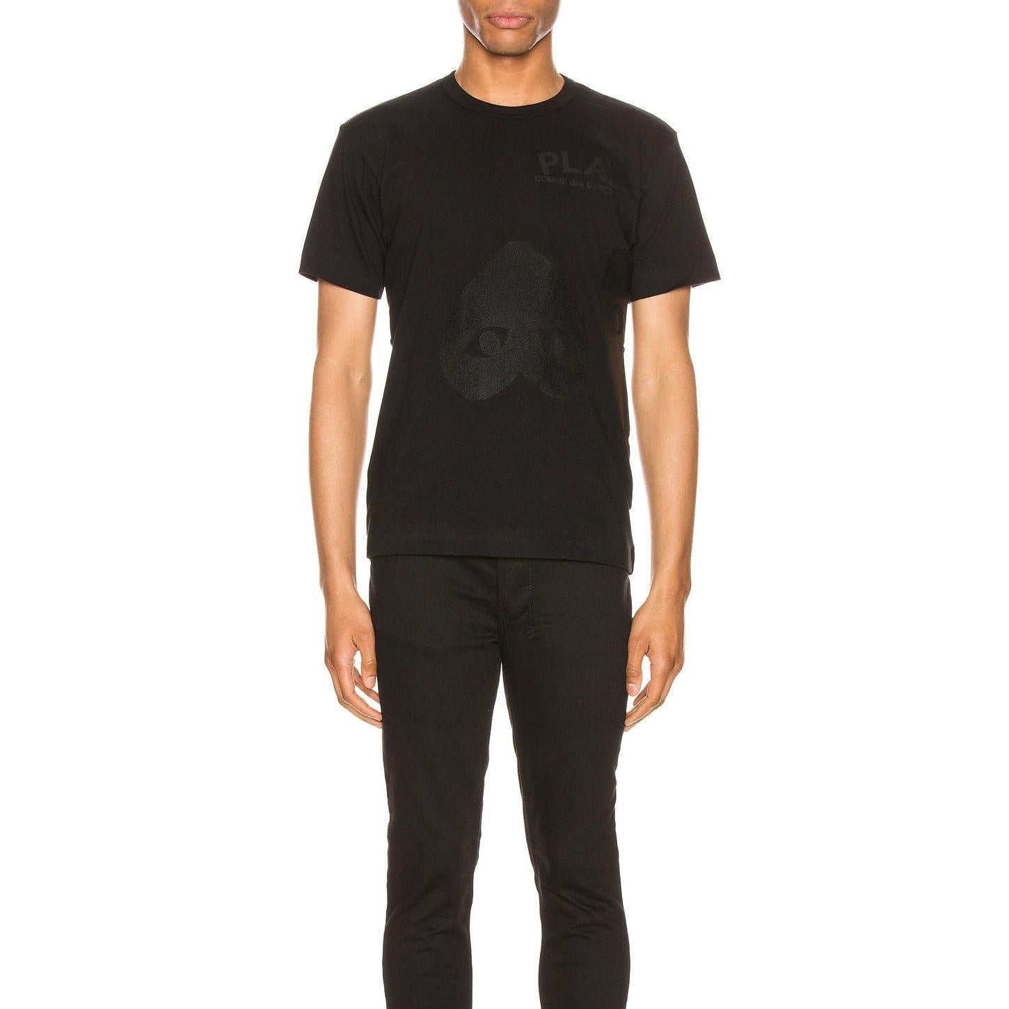 Comme des Garcons PLAY Flipped Heart Cotton Tee Black - Im Your Wardrobe