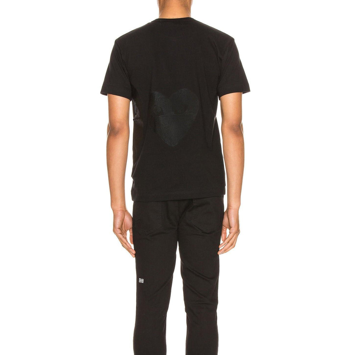 Comme des Garcons PLAY Flipped Heart Cotton Tee Black - Im Your Wardrobe