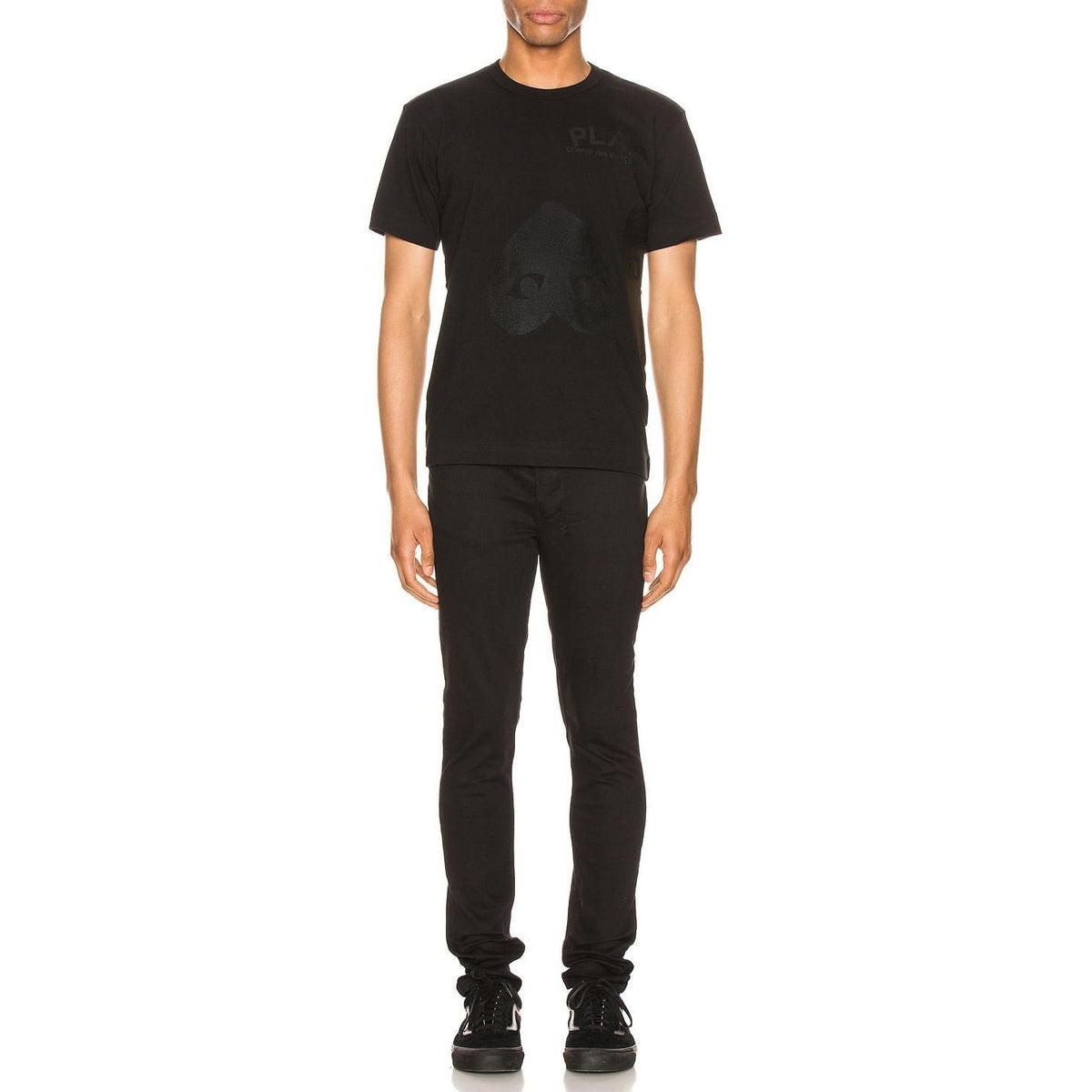 Comme des Garcons PLAY Flipped Heart Cotton Tee Black - Im Your Wardrobe
