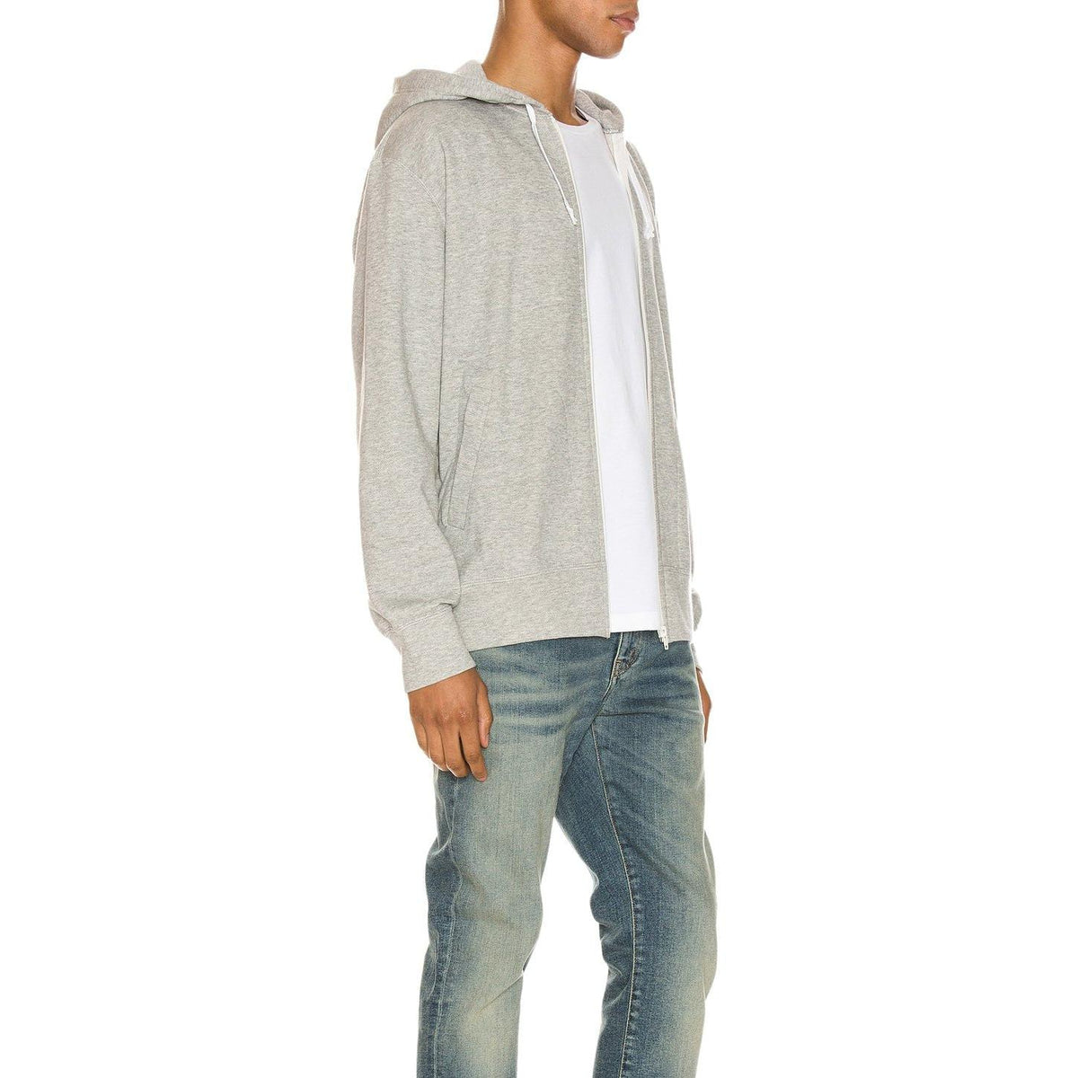 Comme des Garcons PLAY Full Zip Hoodie Grey - Im Your Wardrobe