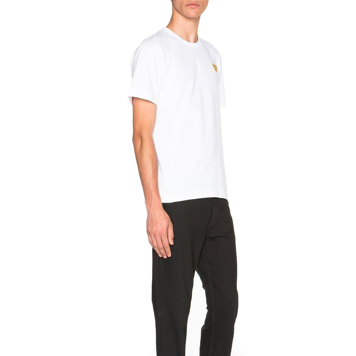 Comme des Garcons PLAY Gold Emblem Tee White - Im Your Wardrobe
