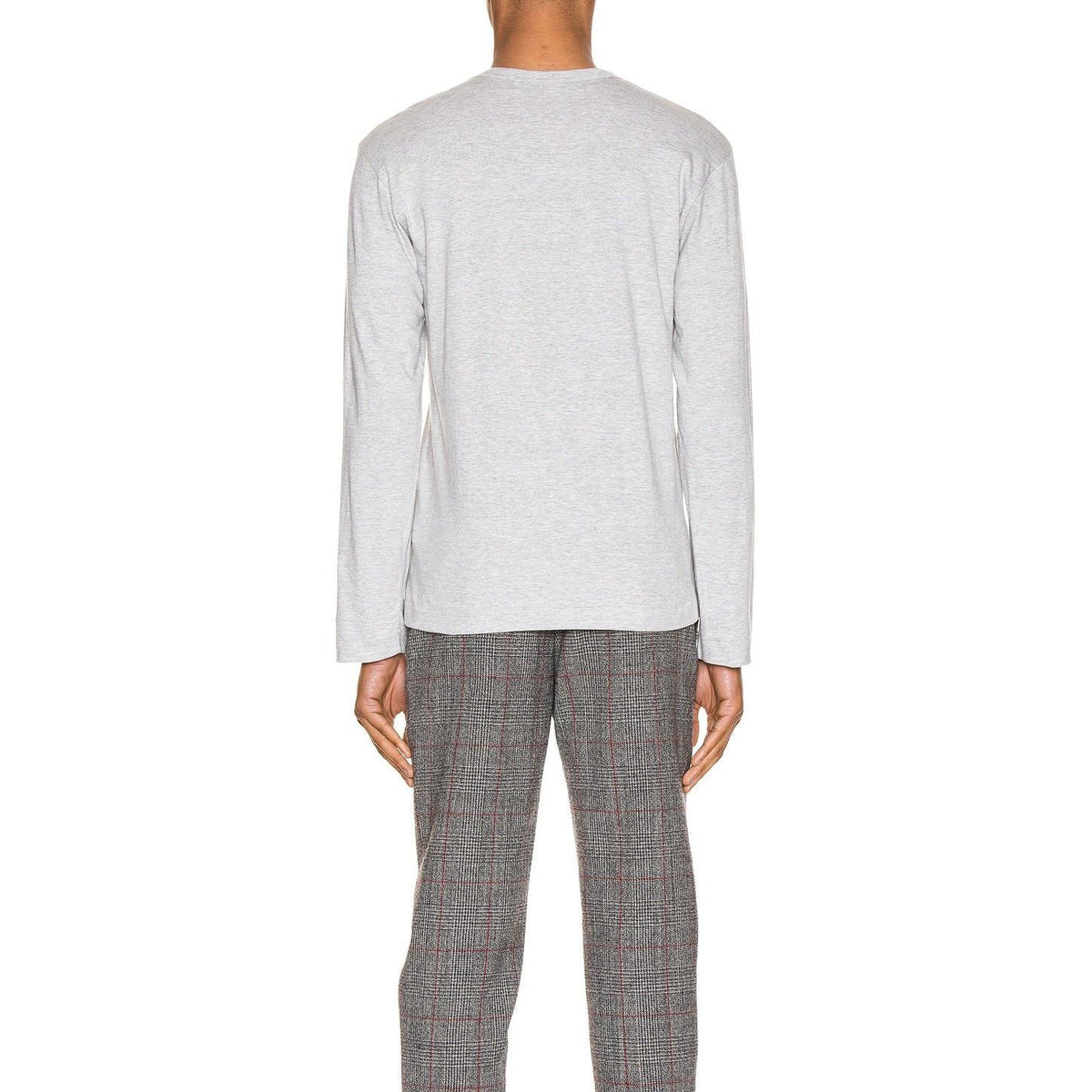 Comme des Garcons PLAY Heart Logo Long Sleeve Tee Grey - Im Your Wardrobe