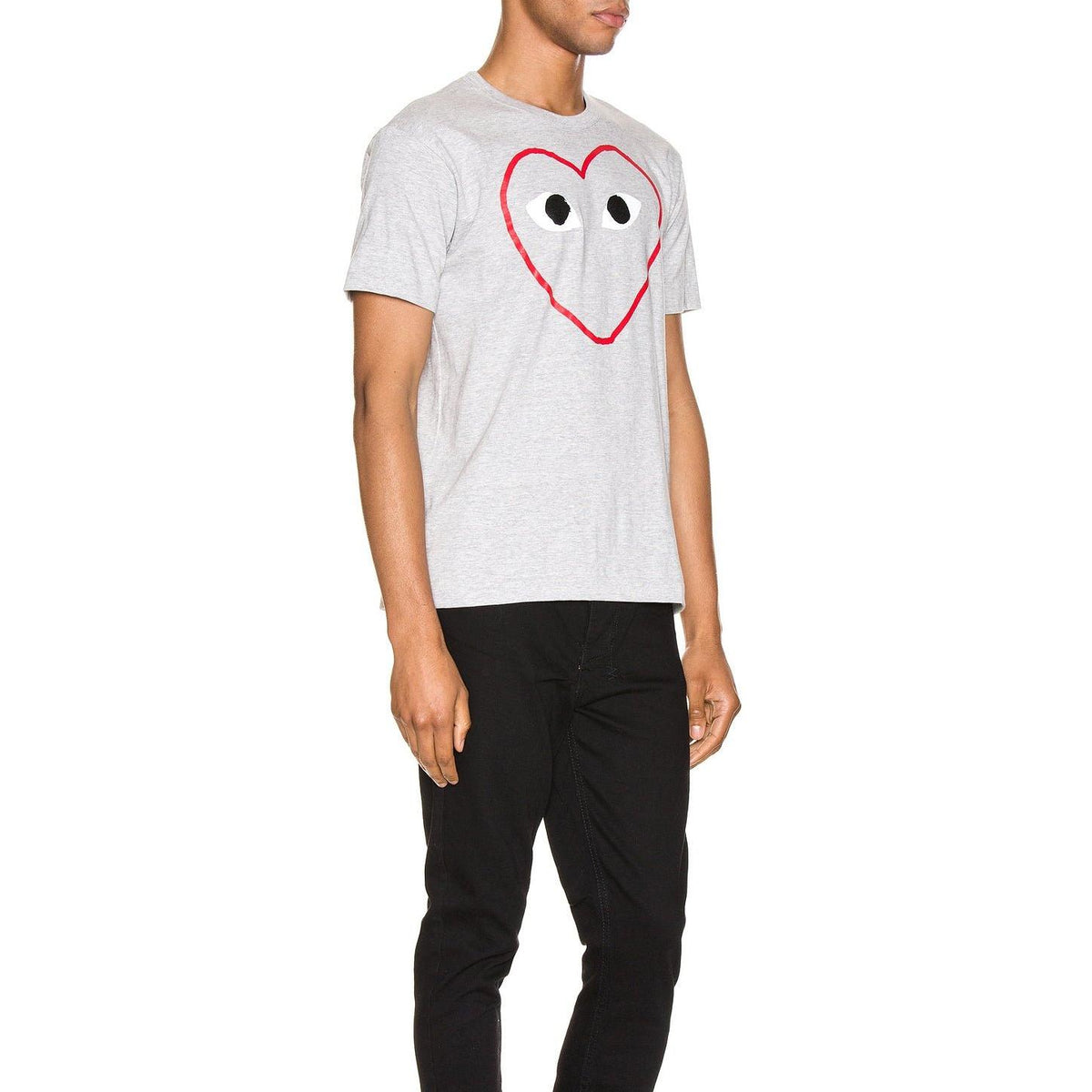 Comme des Garcons PLAY Heart Logo Tee Grey - Im Your Wardrobe