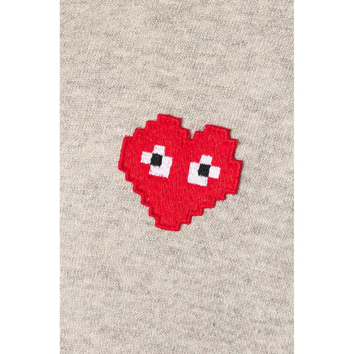 Comme des Garcons PLAY Invader Hooded Sweatshirt Grey - Im Your Wardrobe