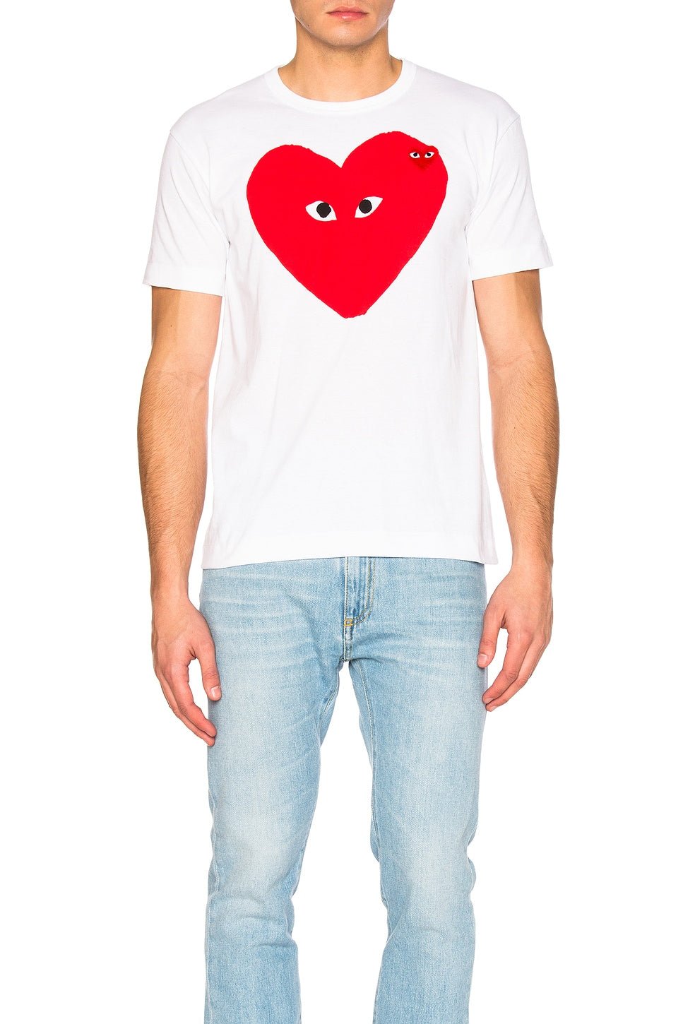 Comme des Garcons PLAY Large Heart Tee White