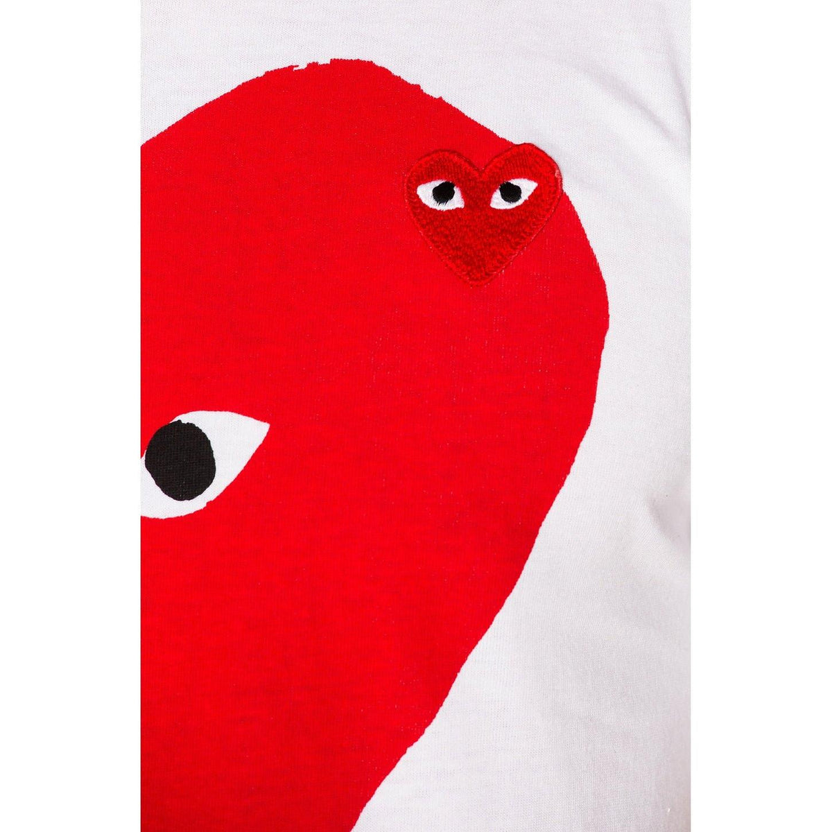 Comme des Garcons PLAY Large Heart Tee White - Im Your Wardrobe