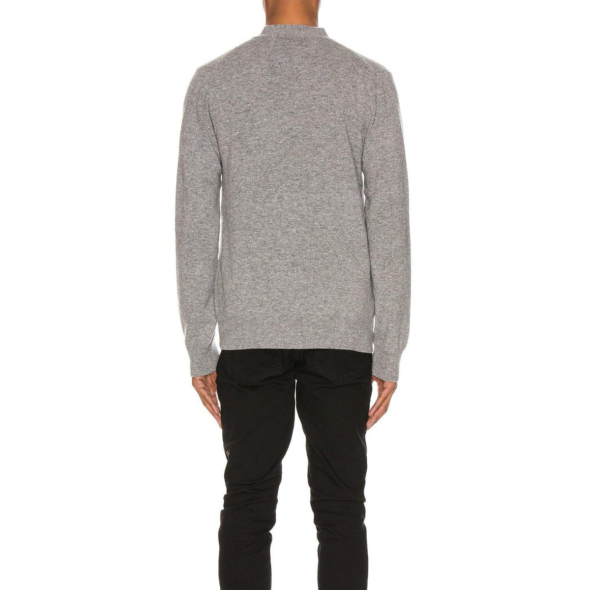Comme des Garcons PLAY Multi Heart Cardigan Grey - Im Your Wardrobe