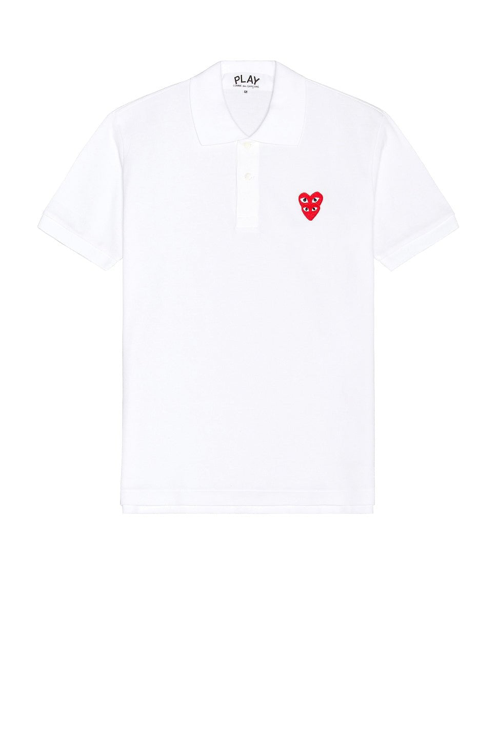 Comme des Garcons PLAY Polo T-Shirt White
