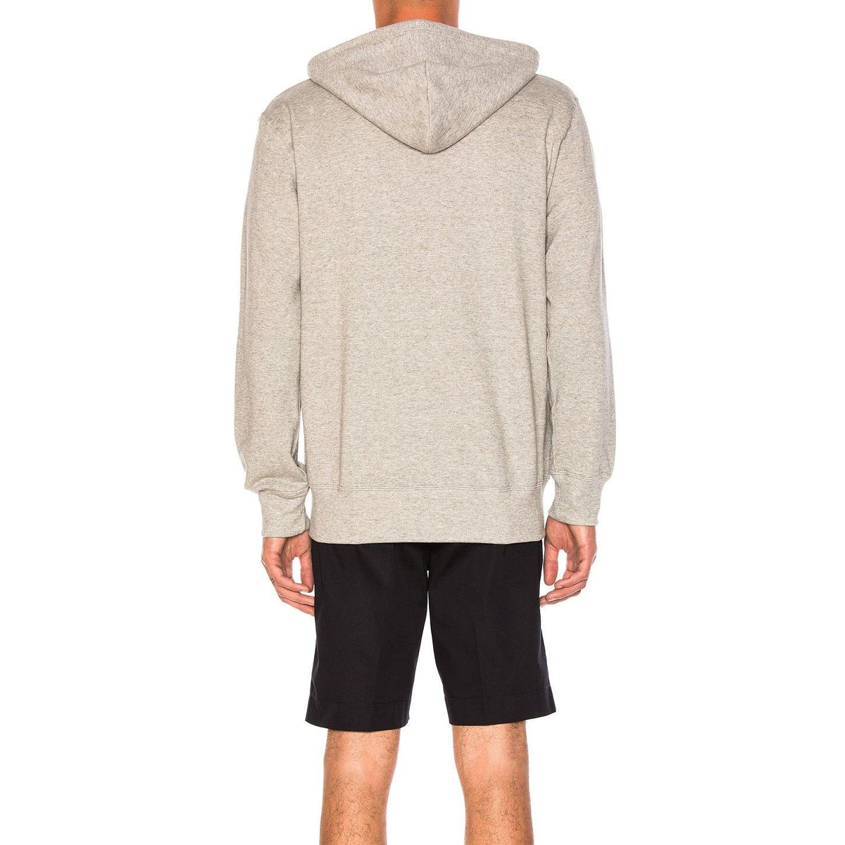 Comme des Garcons PLAY Red Emblem Zip Cotton Hoodie Grey - Im Your Wardrobe