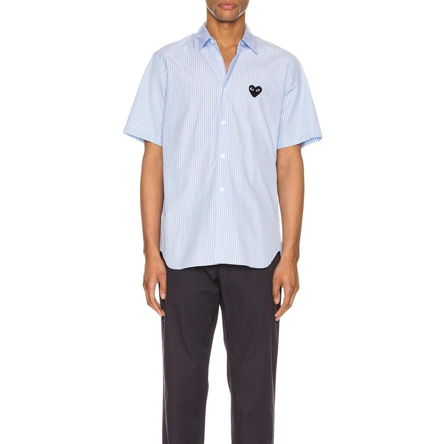 Comme des Garcons PLAY Striped Shirt Black - Im Your Wardrobe